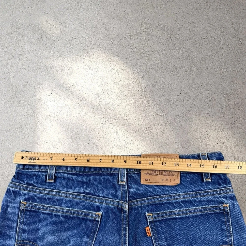 Vintage Levis 517‎ Jeans Mens 38x30 (Fit 34x28) Orange Tab Bootcut Flare 90s USA